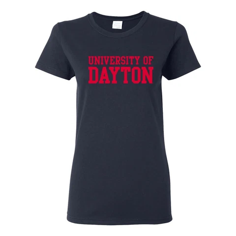 University of Dayton Flyers Basic Block Womens Shirt - Navy Cover