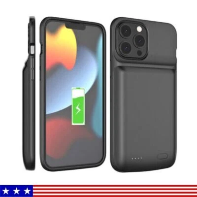 For iPhone 6~16 Battery Charger Case Extenal Battery Charging Cover Power Bank - Image 1 of 4