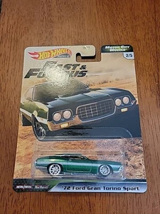 🔥HOT WHEELS PREMIUM FAST & FURIOUS:  MOTOR CITY MUSCLE 🏆 '72 FORD GRAN TORINO - Picture 1 of 1