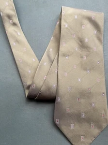 Men’s Alessandro Magno Tie Silk, Green / orange / Blue Geometric Oblong Design - Picture 1 of 4