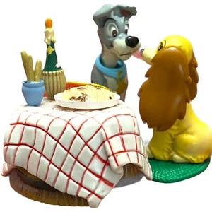 Enesco Vintage Lady & Tramp Spaghetti Dinner Motion1999 Limited 657263 Ornament - Picture 1 of 12