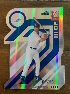 J.D. DREW #'d 08/93 2005 Donruss Elite Aspirations Die-Cut #13 Los Angeles Dodge