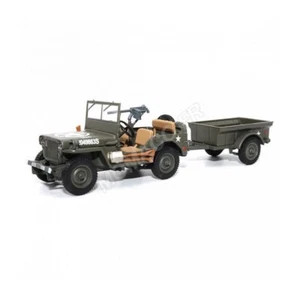 JEEP WILLIS UTILITARIO CON REMOLQUE MILITAR - MOTOR CITY - 1/43 - Imagen 1 de 2