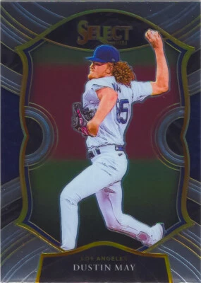 Dustin May 2021 Panini Select Baseball Chrome Card #25 Dodgers Concourse - Image 1 of 2