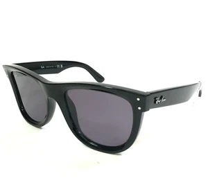 Ray-Ban Sunglasses RBR0502S WAYFARER REVERSE 6677/1A Black Frames Violet Lenses - Picture 1 of 13