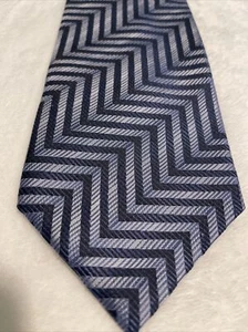 Alfani %100 Silk Necktie 4" X 60" Blue Striped Hand Made Designer Men's Tie - Picture 1 of 5