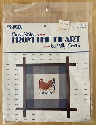 Kit de punto de cruz de gallina de campo de granja artes de ocio #720 vintage 1984 NUEVO Foto 1 de 4