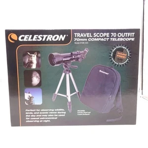 Celestron Travel Scope 70 Portable Refractor Telescope Kit – Black - Picture 1 of 8
