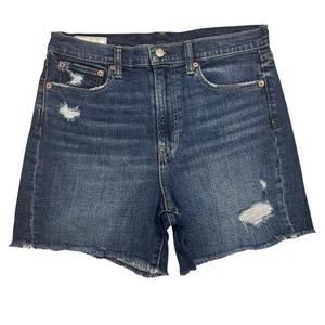 Pantalones cortos de mezclilla GAP de tiro alto desgastados talla 30/10T - Imagen 1 de 2