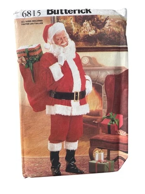 Butterick 6815 Santa Costume Sewing Pattern All Size Jacket Pants Hat Belt Boots - Image 1 of 4