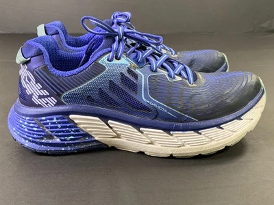 Zapatos para correr Hoka One One Gaviota 1 para mujer 9 D ancho estampado azul surf por la web Foto 1 de 4