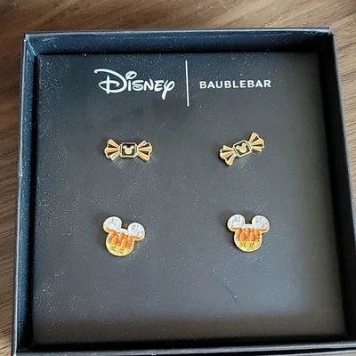 Disney X Baublebar Halloween Caramelo Mickey Mouse Pendientes Nuevos en Caja Foto 1 de 2