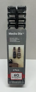 MEDIA STIX 4 Pack Wall Mount CD DVD Organizer Rack Holder Storage Disk Atlantic - Picture 1 of 5
