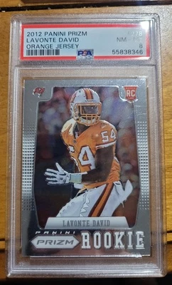 2012 PANINI PRIZM LAVONTE DAVID ROOKIE, #278, RETRO VARIANT PSA 8 - Image 1 of 2