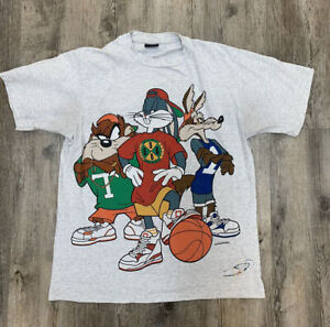Vintage 1993 Looney Tunes Basketball Cartoon Shirt Unisex Men Women KV11623