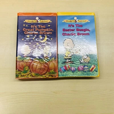  Peanuts Classics VHS It’s the Great Pumpkin Charlie Brown Easter Beagle Movies  - Image 1 of 4