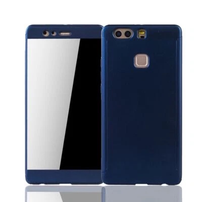 Custodia Cellulare Protettiva per Huawei P9 Plus Full Cover Display Bumper Blau - Immagine 1 di 4