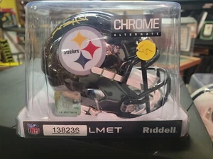 Pittsburgh Steelers Antonio Brown Chome signed auto mini helmet beckett Coa - Picture 1 of 3