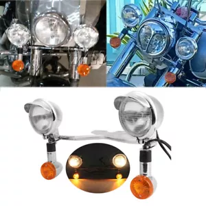 Passing Fog Turn Light Bar For Suzuki Intruder Volusia VS VL 1400 1500 Marauder - Picture 1 of 12