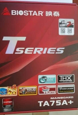 Biostar TA75A+ Motherboard  for  AMD FM1 SOCKET PROCESSORS  - NEW - Image 1 of 4
