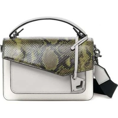 $228 BOLSO BANDOLERA BOTKIER CUERO ADOQUINADO COLINA VERDE MILITAR COMBO SERPIENTE Foto 1 de 4
