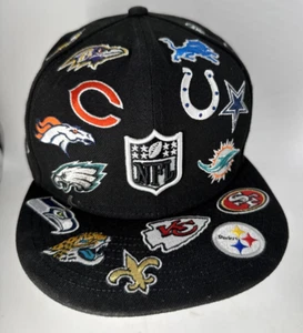 New Era 59fifty NFL, All Over Logos Fitted Hat Includes 32 Teams Size: 8 NEW - Picture 1 of 17
