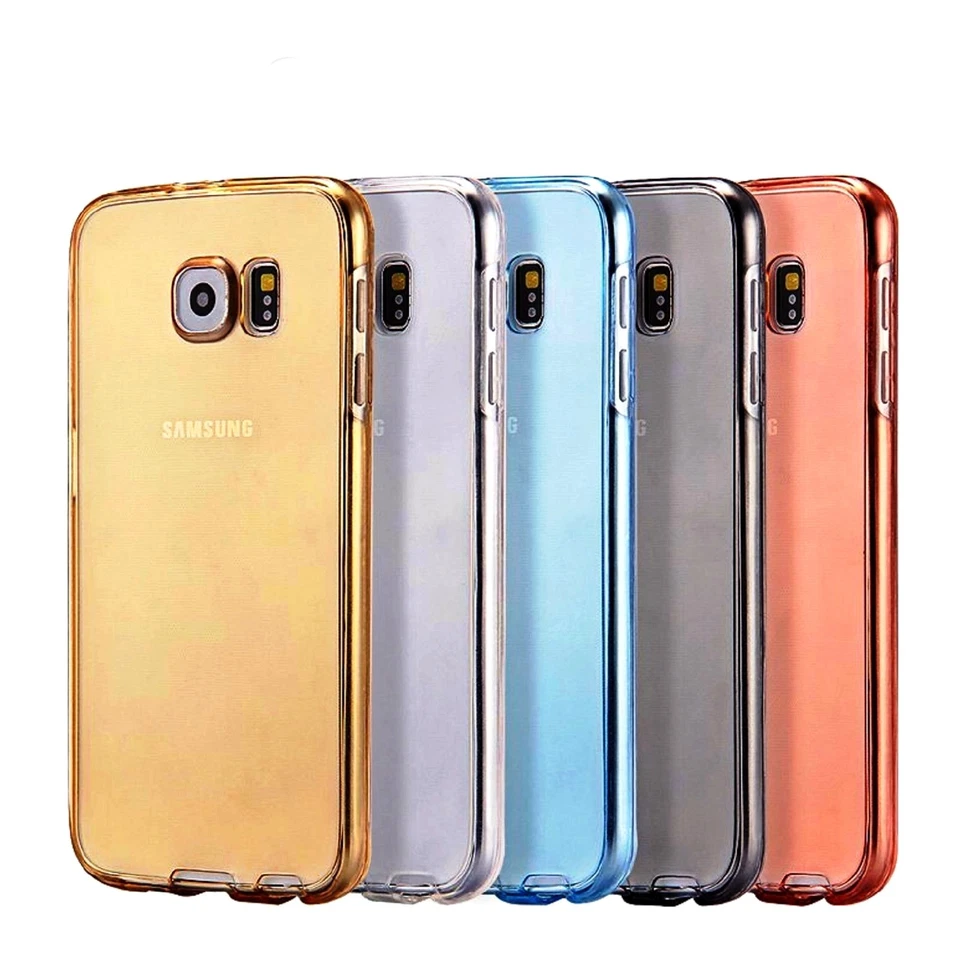 Funda protectora transparente de silicona 360° a prueba de golpes para teléfono Samsung Galaxy Foto 1 de 4