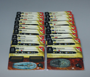 WizKids Pirates Of The Caribbean Complete Common Ship Set 18 total
