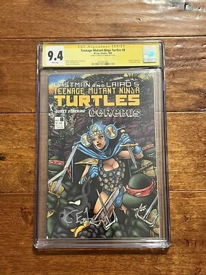 TEENAGE MUTANT NINJA TURTLES #8 CGC 9.4 Mirage Studio 1986 Signed KEVIN EASTMAN - Image 1 of 4