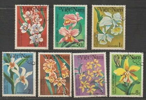 1984 Vietnam Stamps Orchids Collection Scott # 1378-1384 Cto Never Hinged - Picture 1 of 1