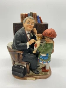 Norman Rockwell March 9.1929 Doctor And The Dad Figurine 1979 Japan - Picture 1 of 8