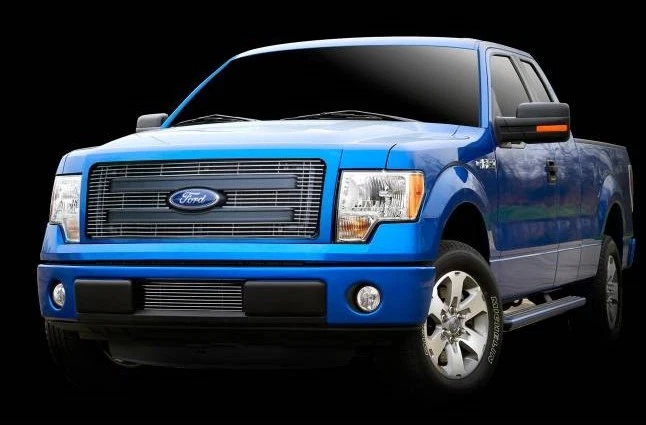 2013-2014 FORD F150 BOLT OVER BILLET GRILLE INSERT CARRIAGE WORKS 47142 POLISHED Foto 1 de 1