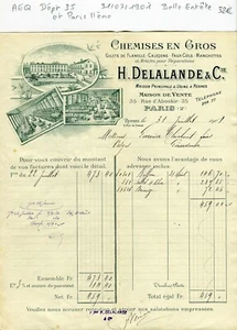 Dépt 35/75 - Rennes 3 Rue de Dinan - Belle Entête Secteur de l'Habillement 1901 - Picture 1 of 1