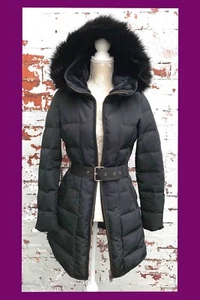ZARA COAT PUFFA STYLE JACKET ANORAK/ FAUX FUR COLLAR + HOOD (M) SCHOOL COAT 907 - Picture 1 of 12