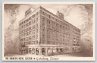 Postcard Greater Hotel Custer Galesburg Illinois
