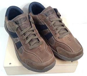 Skechers Herren 13 Relaxed Fit Air Cooled Memory Foam SN64833 Braun Leder Schnürsenkel - Bild 1 von 18