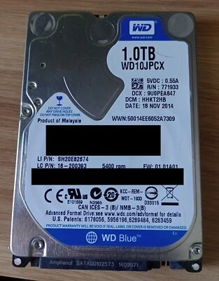 Wester Digital  WDC WD10JPCX-24UE4T0 Hard Disk 2,5" 1 Tb 5400Rpm 16Mb SATA-III - Immagine 1 di 2