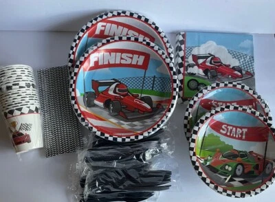 Racing Car Party Supplies for Boys - Serves 16 Guests Disposable Party Tablew... - Image 1 of 4