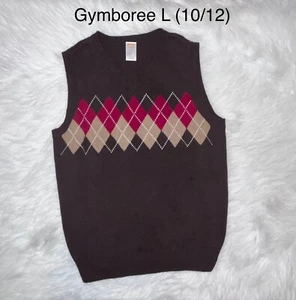 Gymboree Holiday Traditions Argyle Sweater Vest Size L (10/12) - Picture 1 of 4