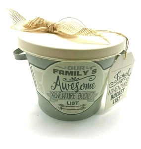 Rustic Country TIN Bucket List BUCKET Pail Farmhouse Camp Style New Perfect Gift - Bild 1 von 11