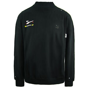 Puma x Ader Error Crew Neck Long Sleeve Sweatshirt Black Mens Jumper 595539 01