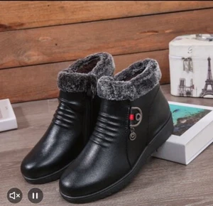 Elegant Women'S Winter Ankle Boots - Solid Color, Soft PU Upper,beautiful Gift. - Picture 1 of 7