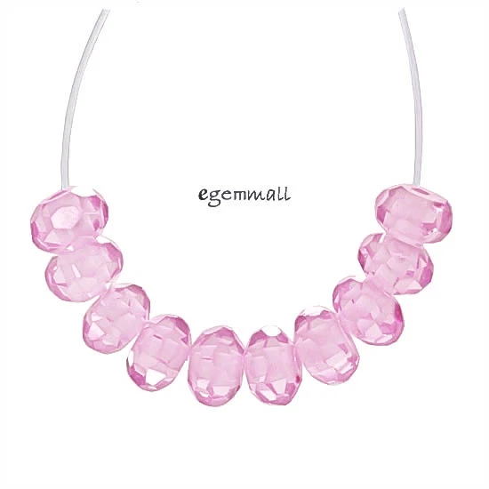 25 cuentas rondelle de circonita cúbica 4 mm rosa #64129 Foto 1 de 2