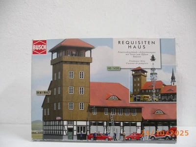 Busch  H0 1450 , Feuerwehr , Requisitenhaus , Lasercut , OVP - Bild 1 von 2