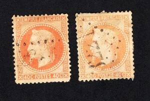 France 1868 set of stamps Mi# 30 a+b used CV=32.4$ - Picture 1 of 2