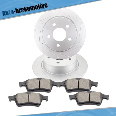 ROTORES DE FRENO TRASEROS RANURADOS + PASTILLAS DE FRENO CERÁMICA PARA FORD C-MAX ESCAPE 2013-2018 Foto 1 de 4