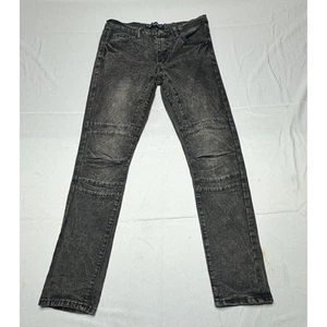 Phat Farm Boys Black Skinny Fit Stretch Moto Denim Jeans - Size 16 (30x28.5) - Picture 1 of 9