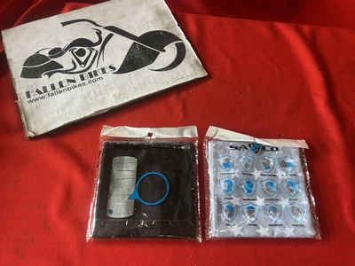 Harley 摩托车 SaCo Sa Co 面罩头巾黑色白色一对 — 第 1/4 张图片