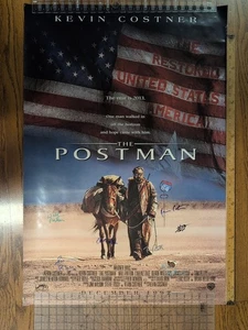 Póster de la película autografiado firmado por "The Postman" Kevin Costner Tom Petty + 5 otros - Imagen 1 de 14