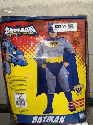 Rubies Brave & the Bold Deluxe Batman Muscle Chest Boys Large (12-14) Costume - Image 1 of 3